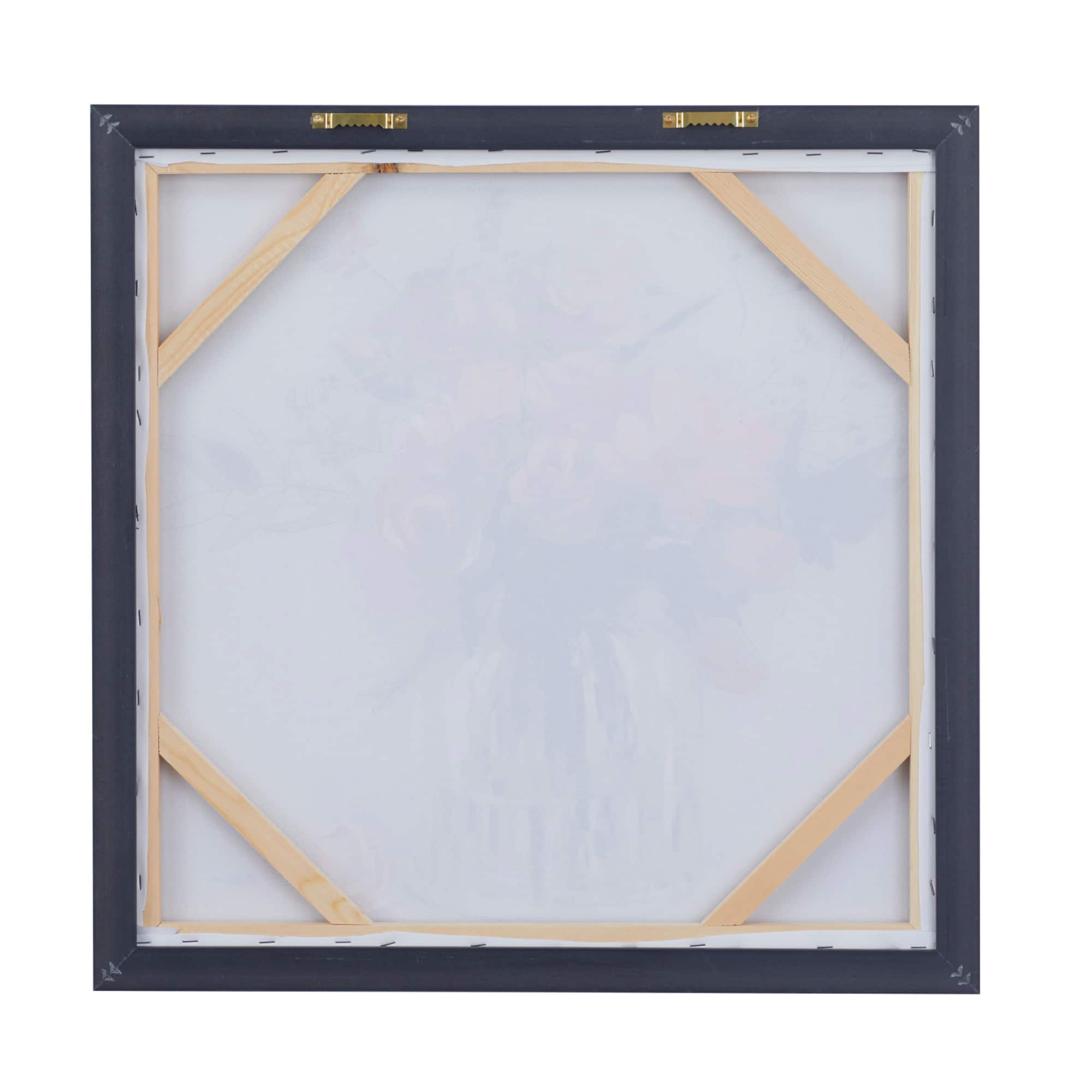 Pink Polystone French Country Framed Wall Art, 25" x 24" x 2"